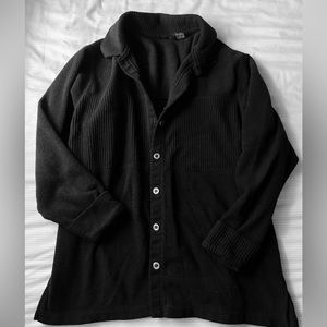 Black button up sweater top size: large